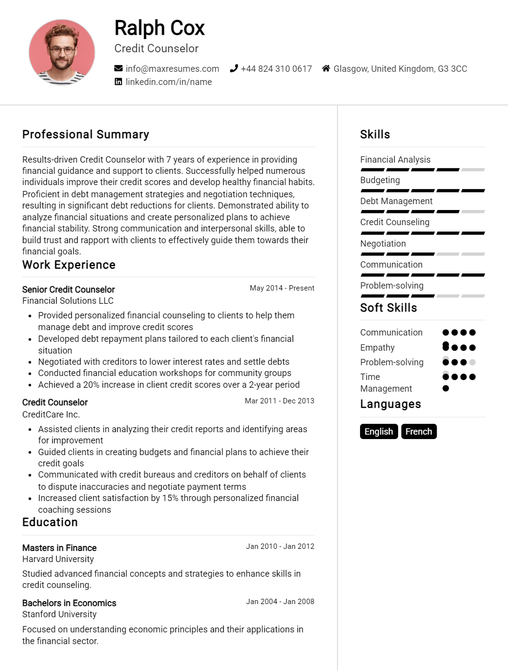 credit-counselor-resume-sample