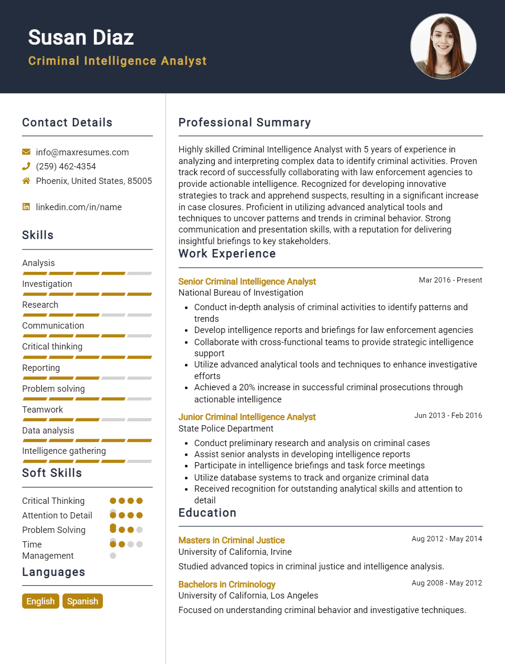 criminal-intelligence-analyst-resume-sample