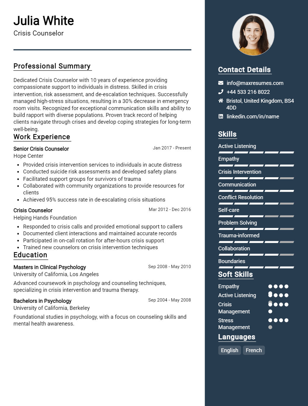 crisis-counselor-resume-sample