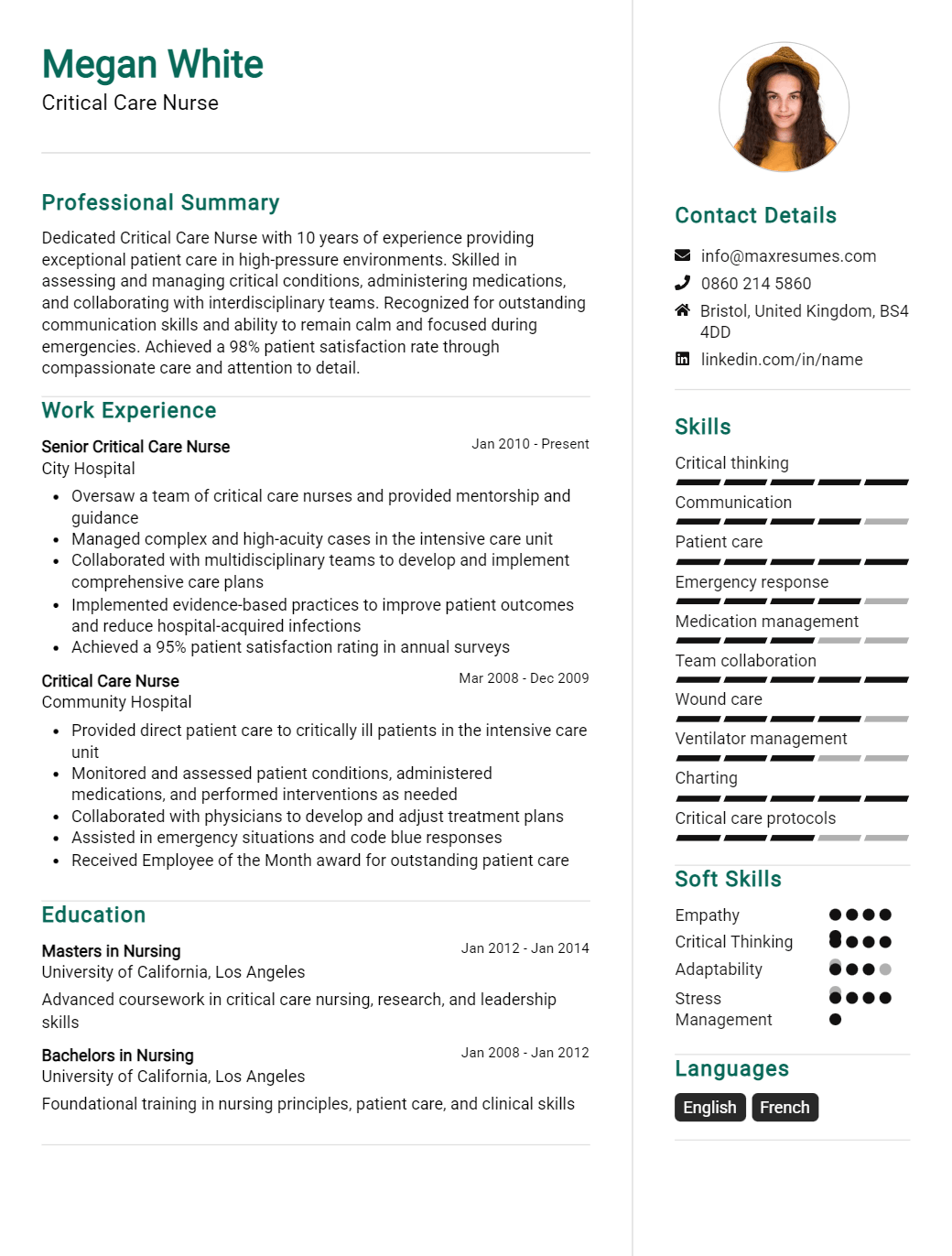 critical-care-nurse-resume-sample