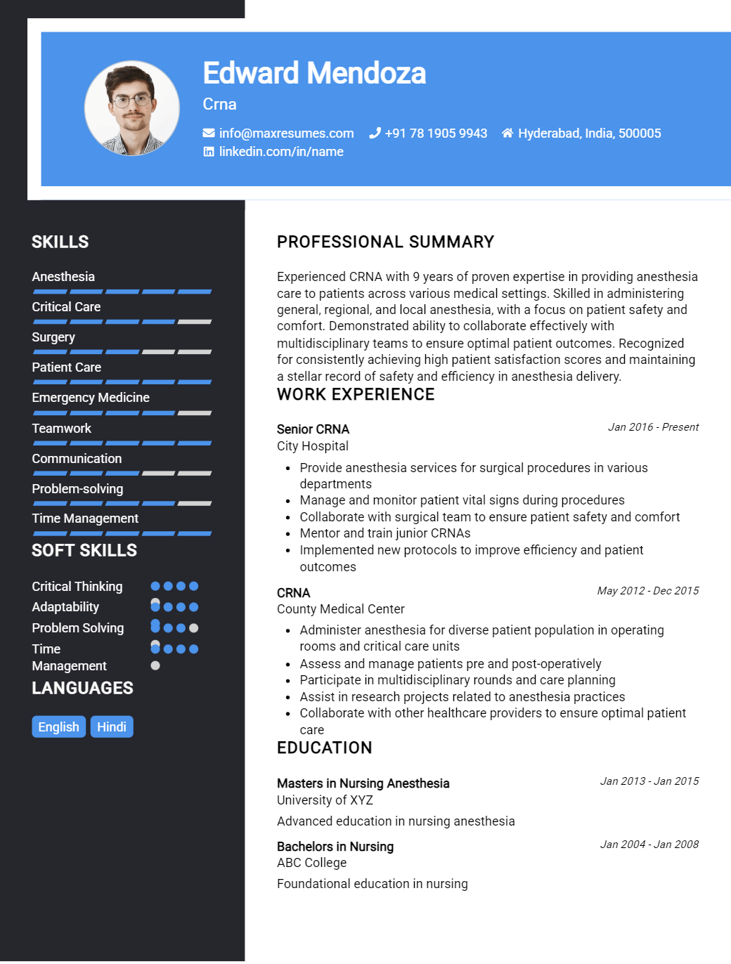 crna-resume-sample