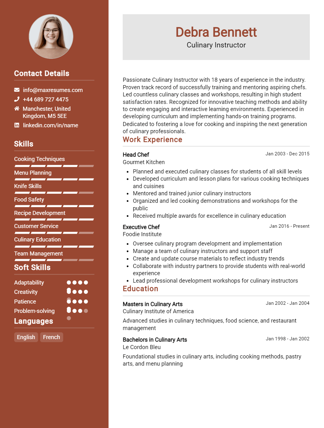 instructor-resume-sample