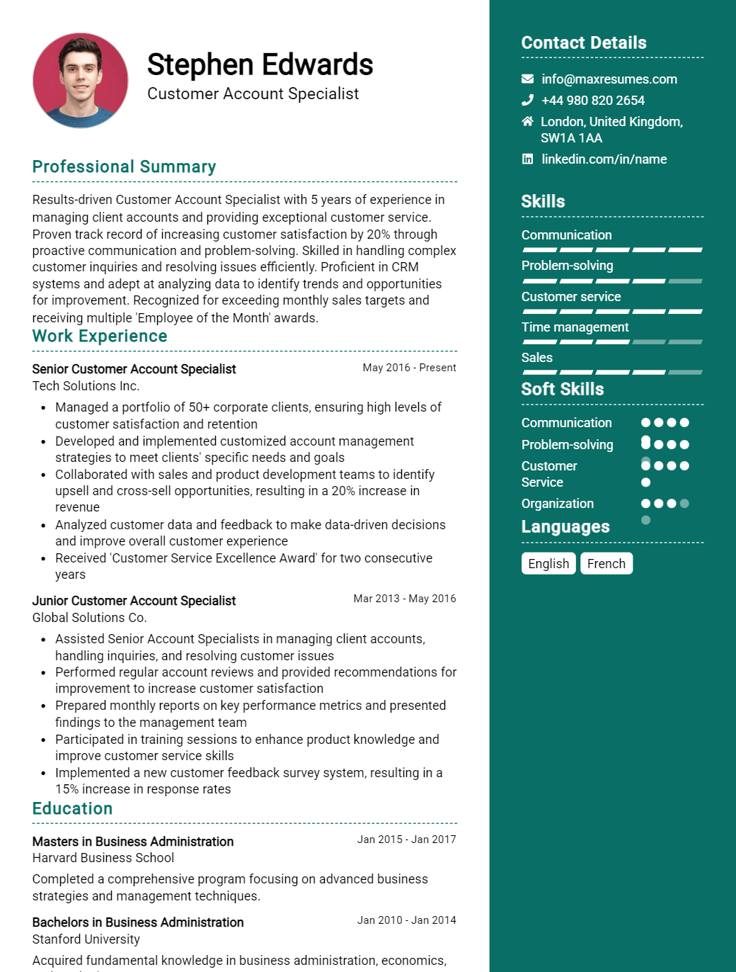 customer-account-specialist-resume-sample