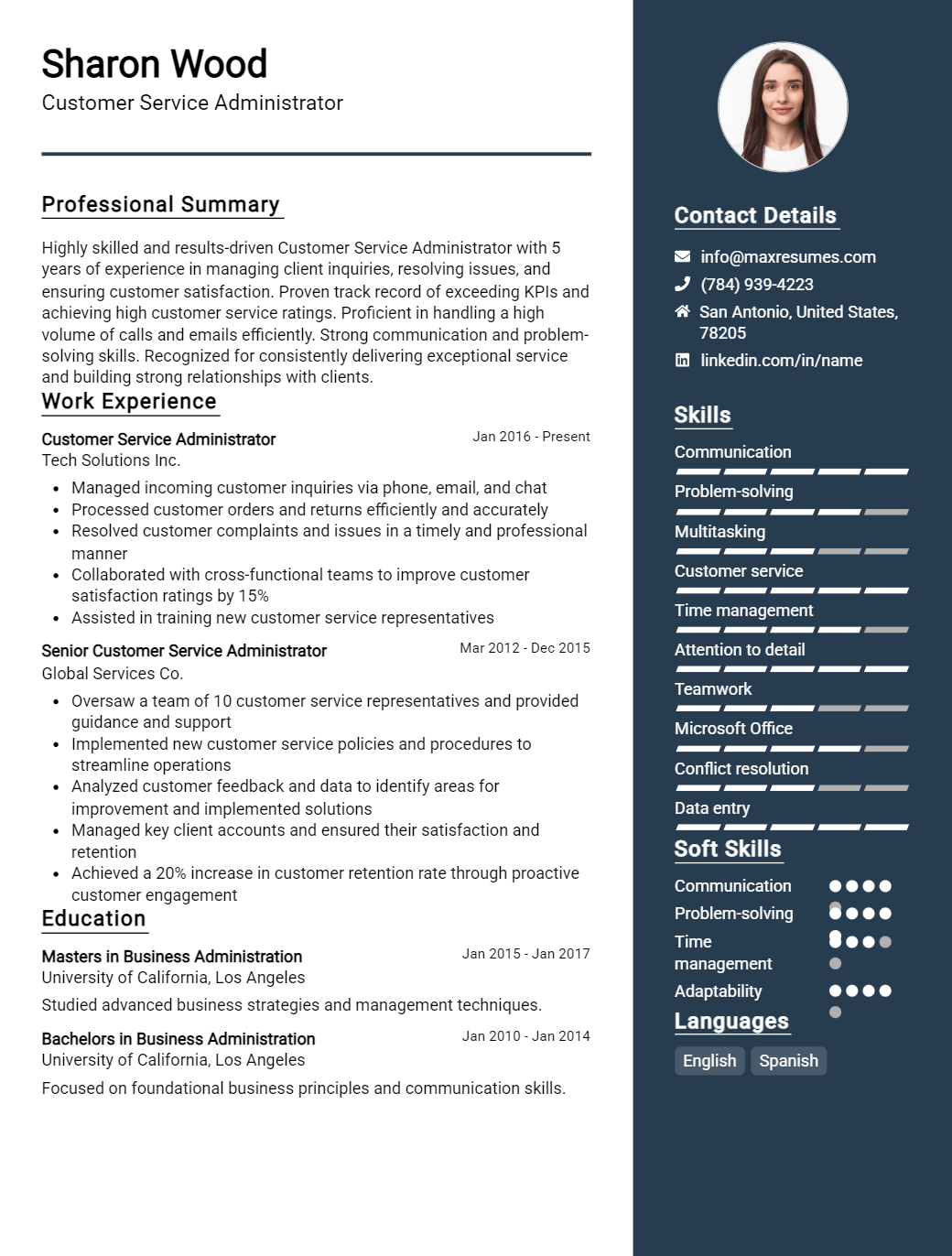 administrator-resume-sample