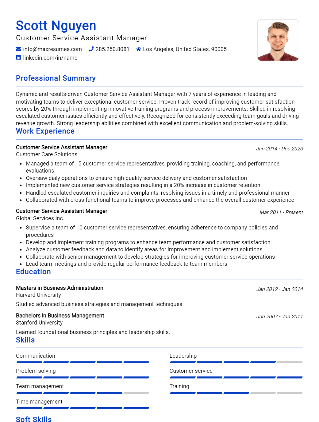 assistant-manager-resume-sample