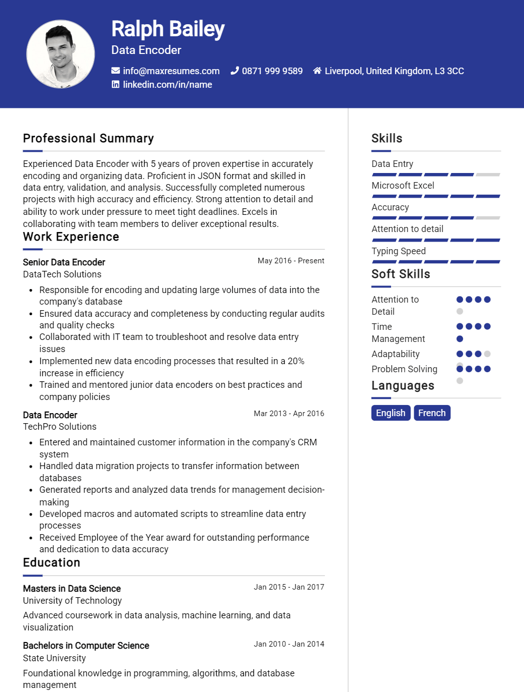data-encoder-resume-sample