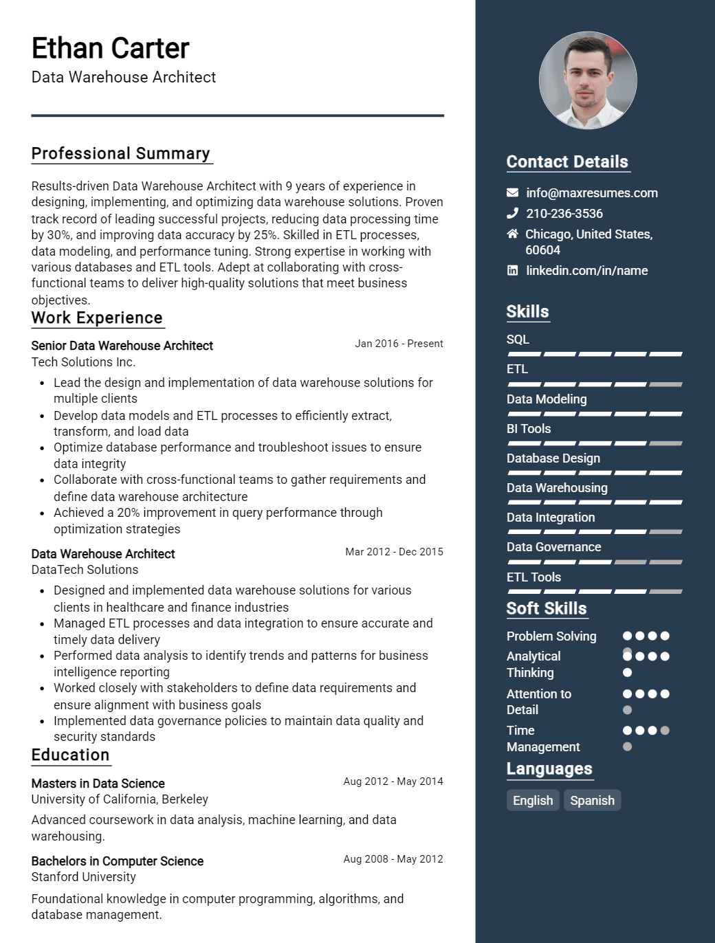 data-warehouse-architect-resume-sample