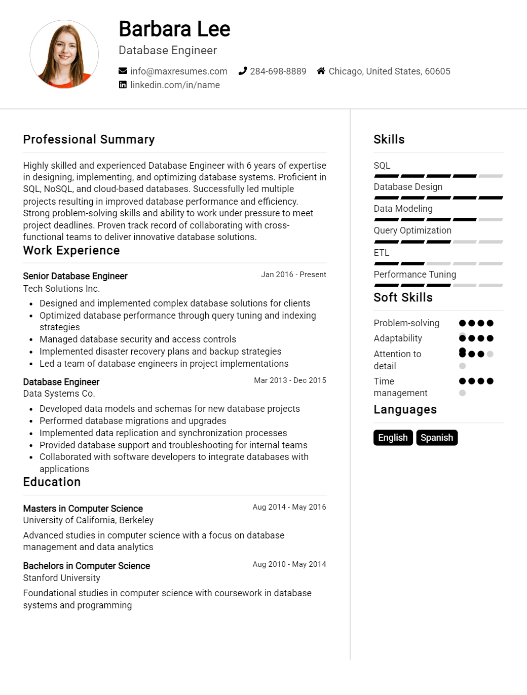 database-engineer-resume-sample