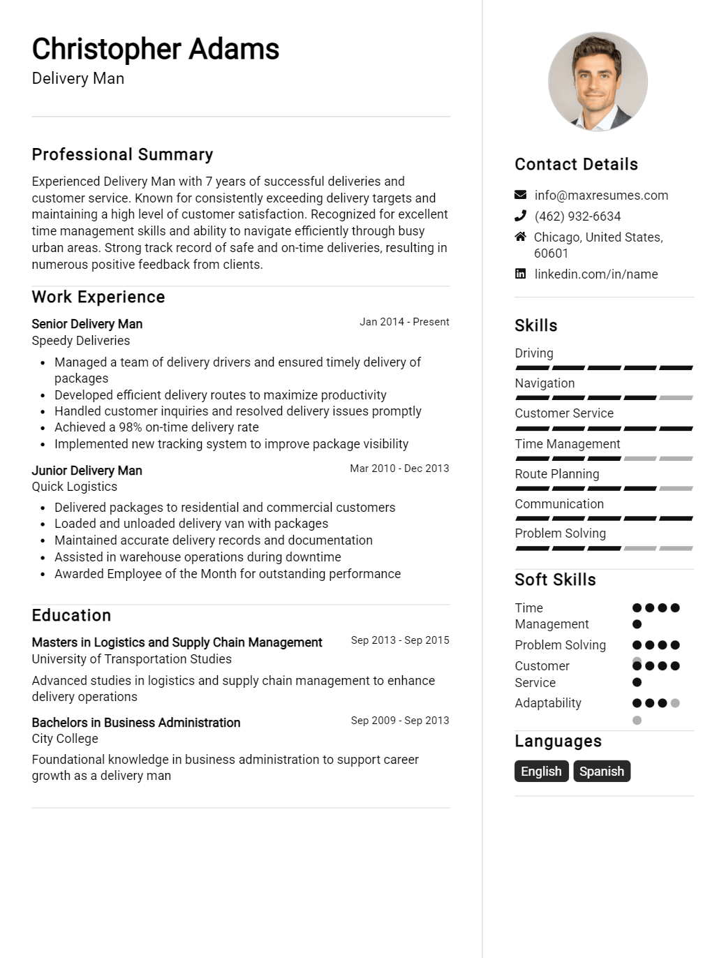 delivery-man-resume-sample