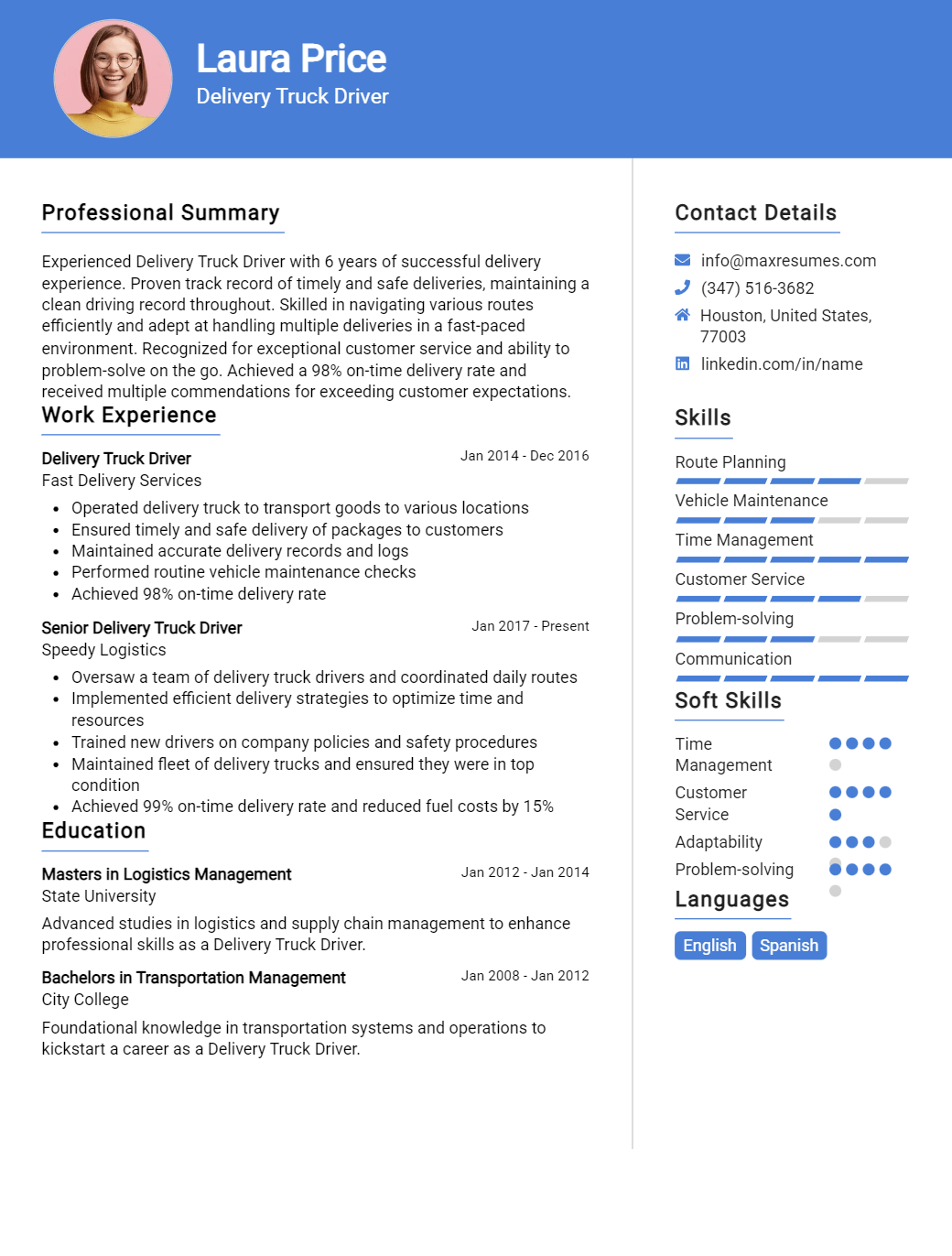 delivery-truck-driver-resume-sample