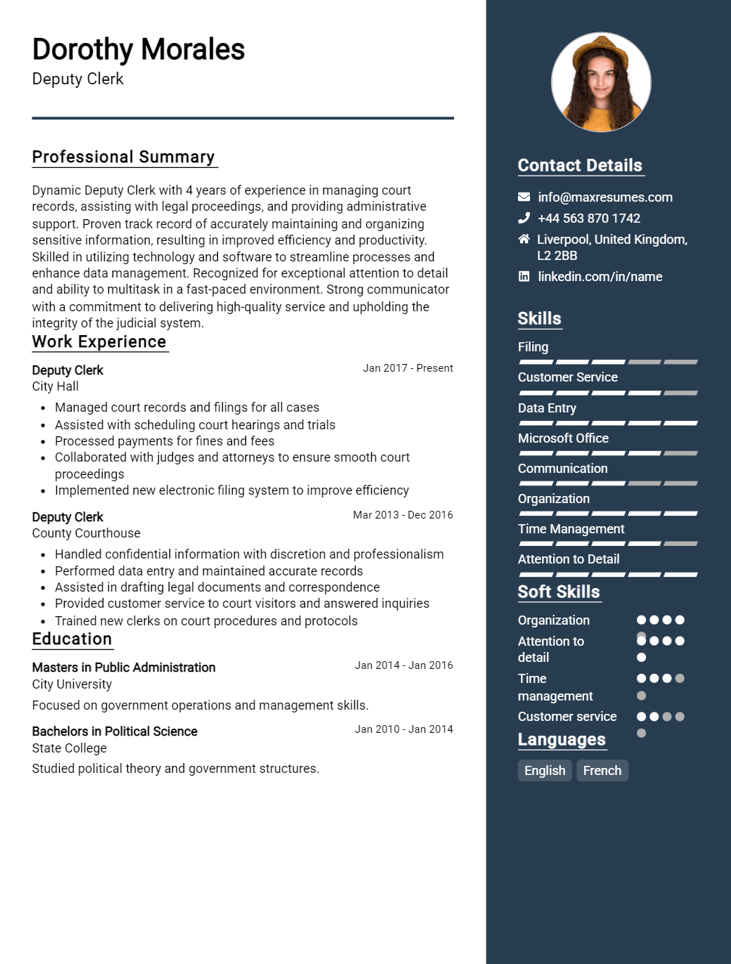 deputy-clerk-resume-sample