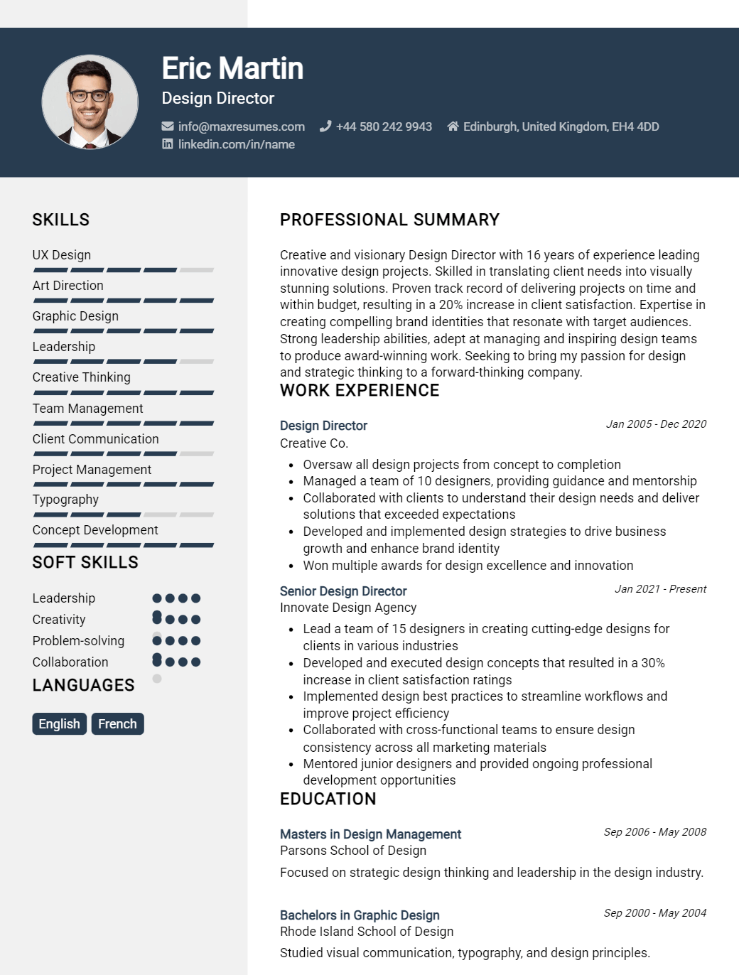 design-director-resume-sample