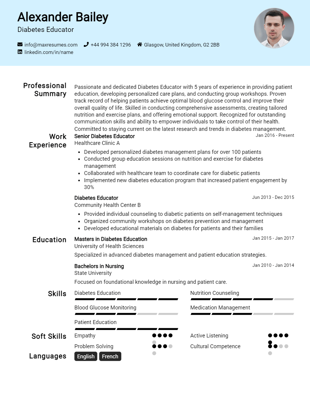 diabetes-educator-resume-sample