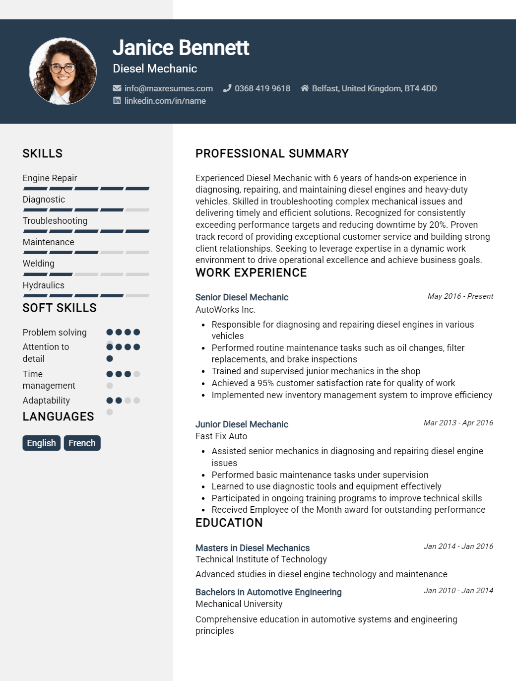 diesel-mechanic-resume-sample