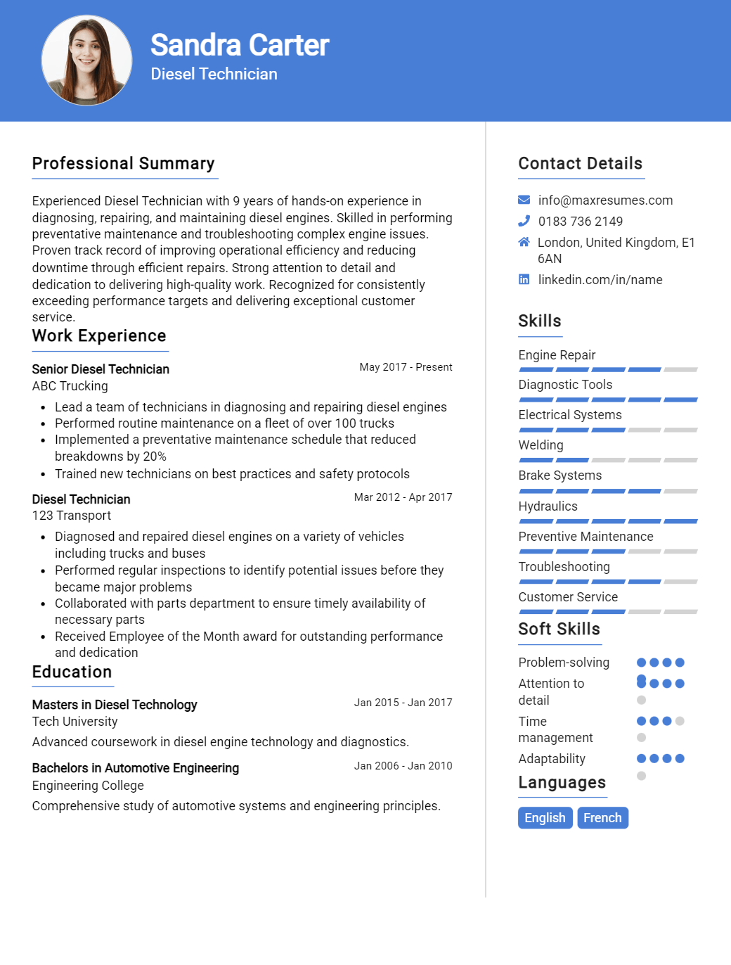 diesel-technician-resume-sample