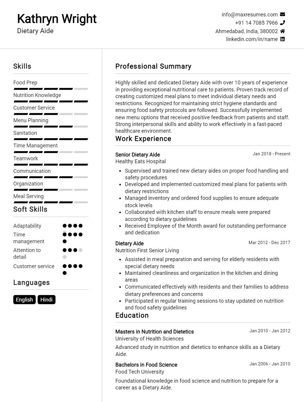 dietary-aide-resume-sample