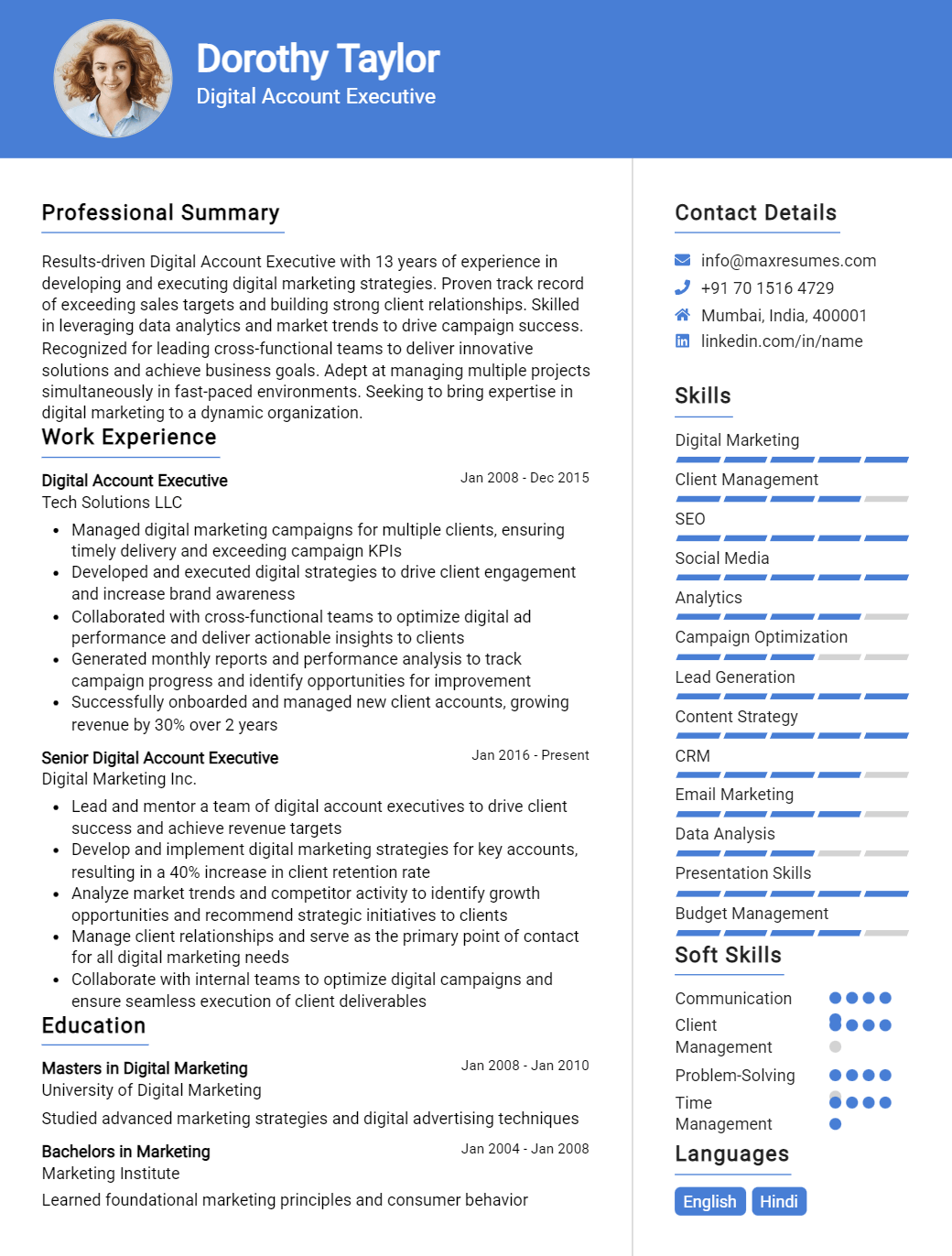 digital-account-executive-resume-sample