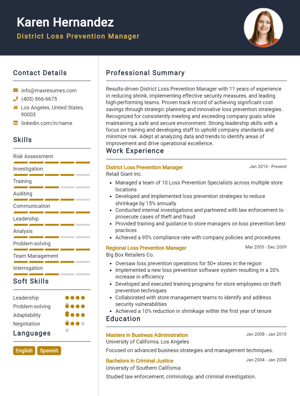 district-loss-prevention-manager-resume-sample