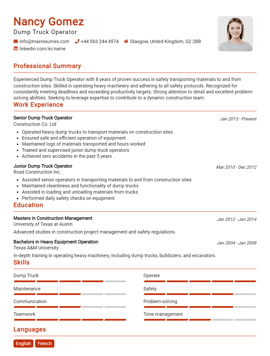 dump-truck-operator-resume-sample
