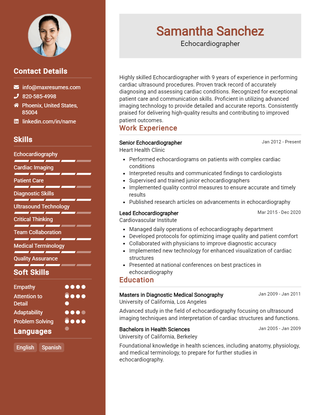 echocardiographer-resume-sample