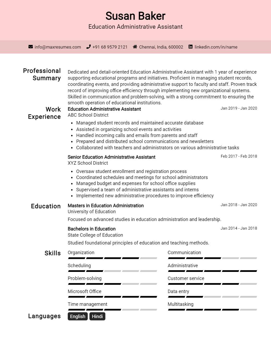 administrative-assistant-resume-sample