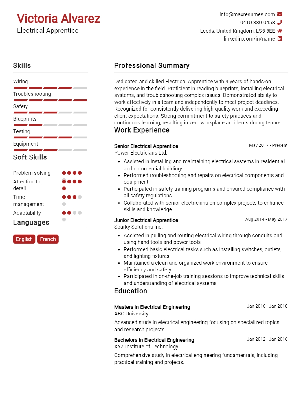 electrical-apprentice-resume-sample