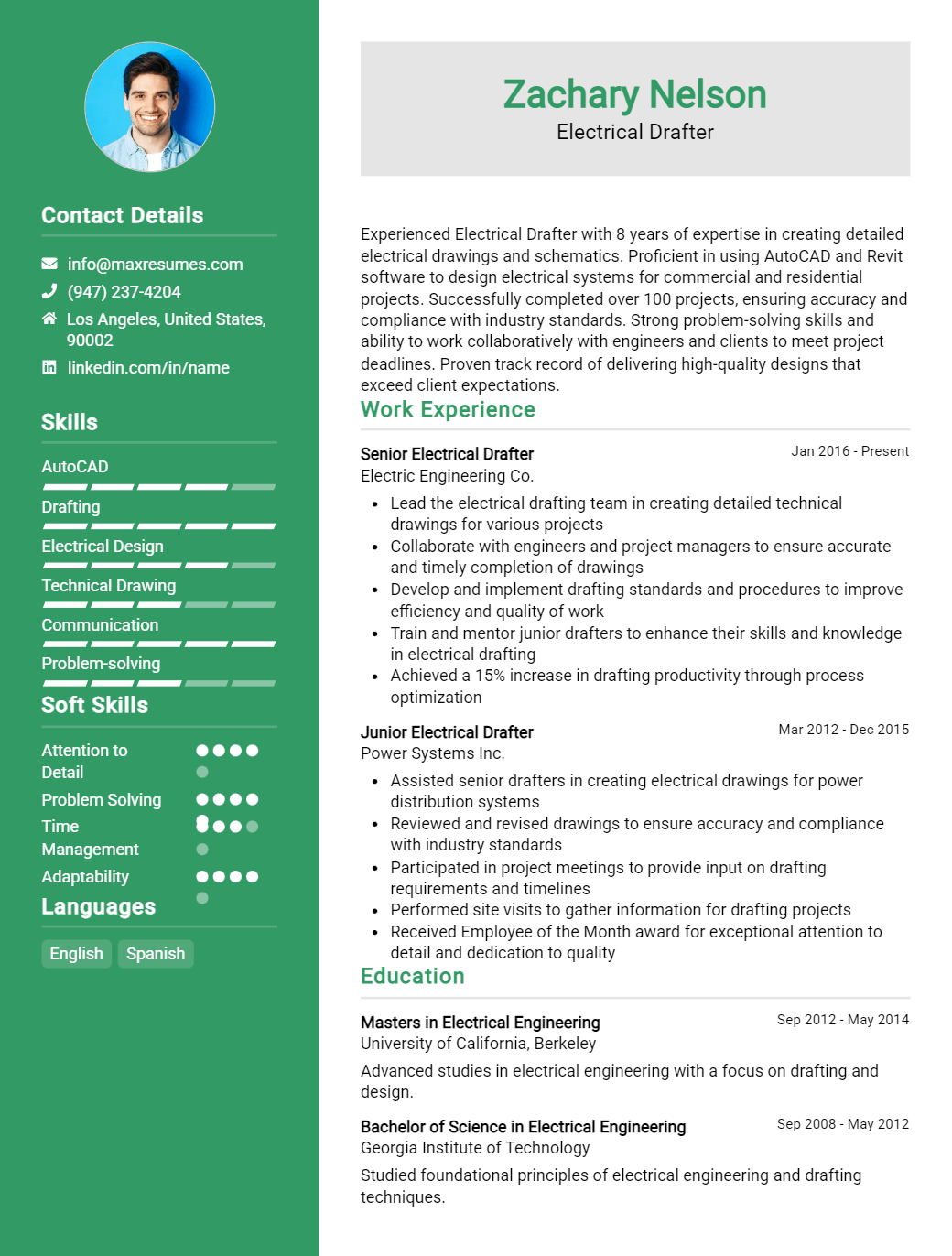 electrical-drafter-resume-sample