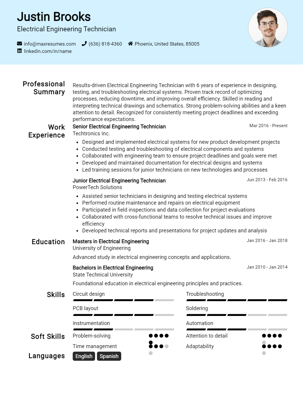 electrical-engineering-technician-resume-sample