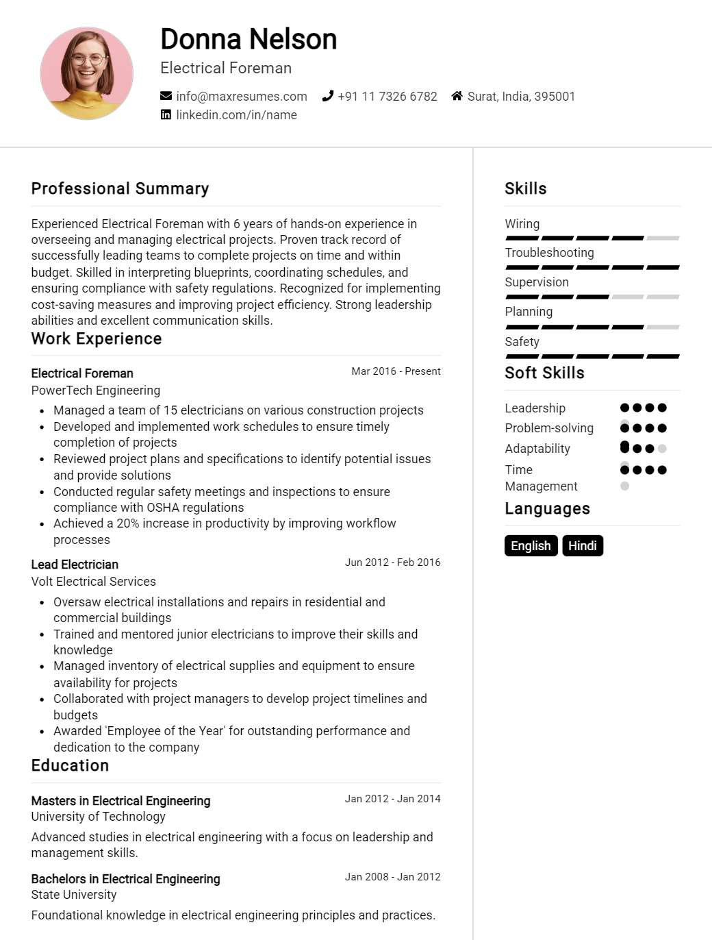 foreman-resume-sample