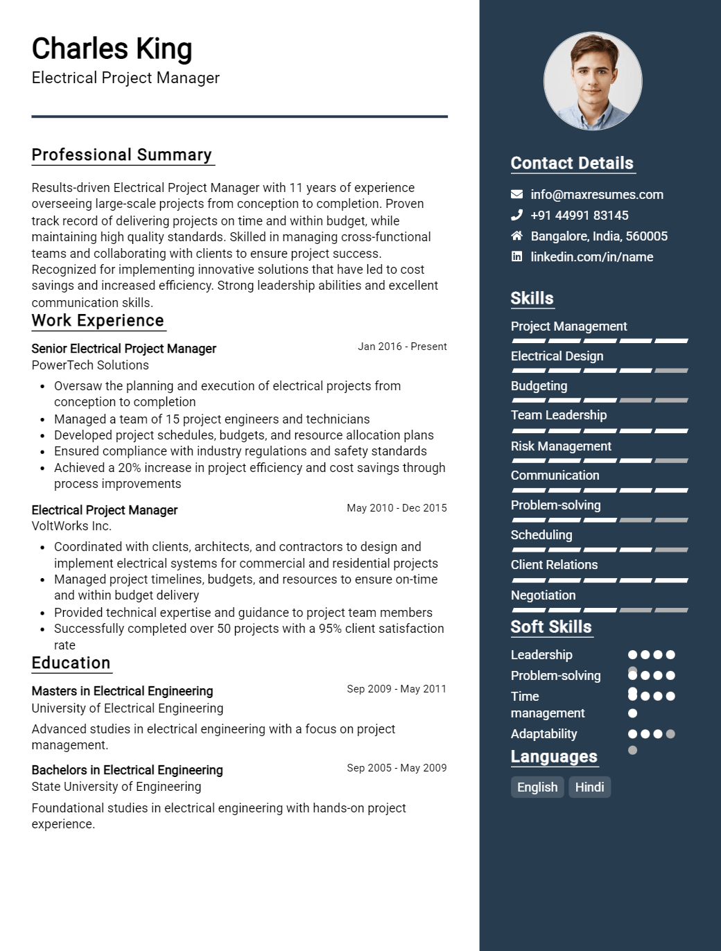 project-manager-resume-sample