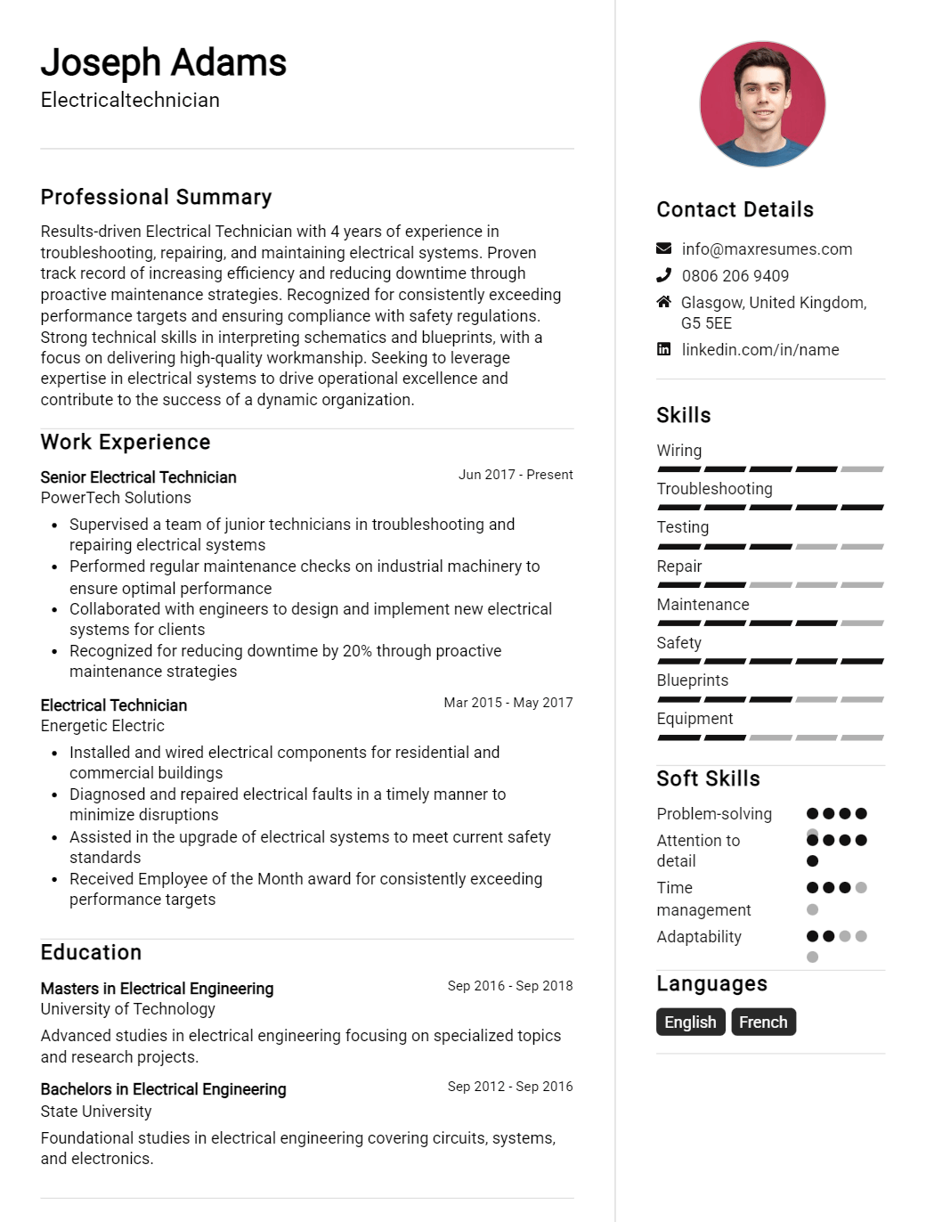 technician-resume-sample