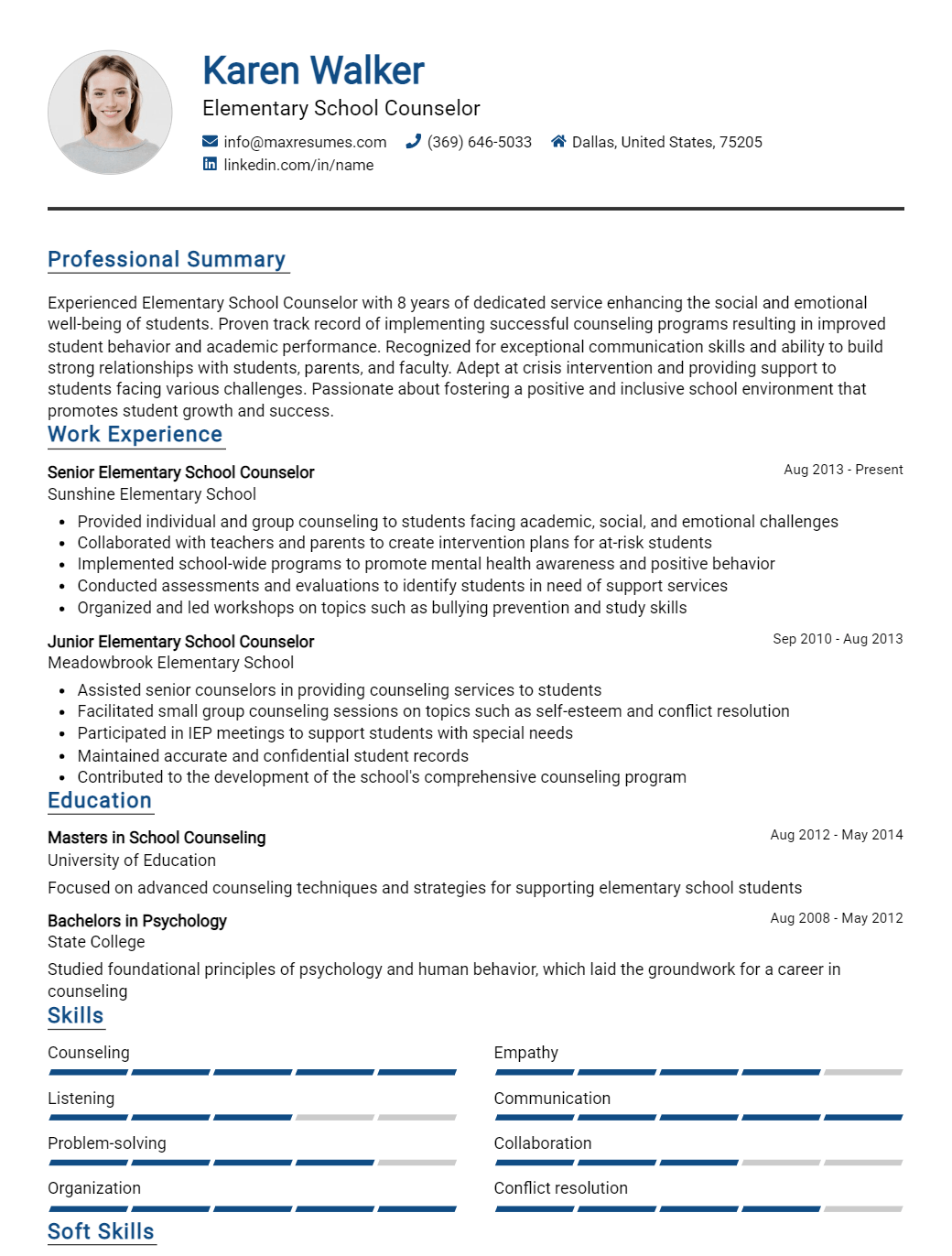 elementary-school-counselor-resume-sample