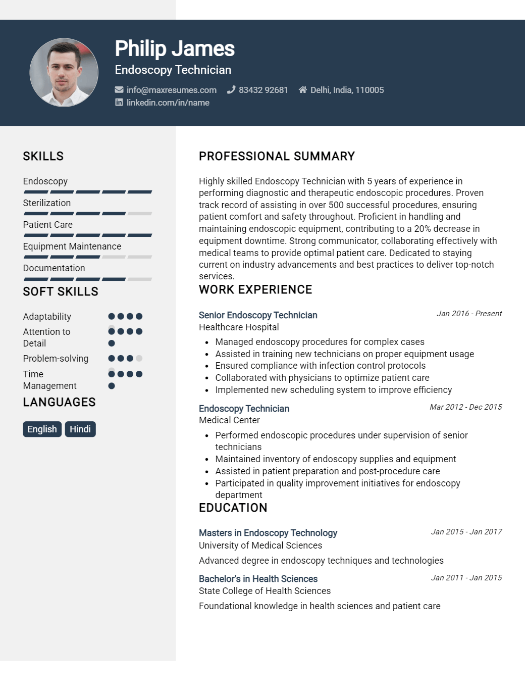 endoscopy-technician-resume-sample