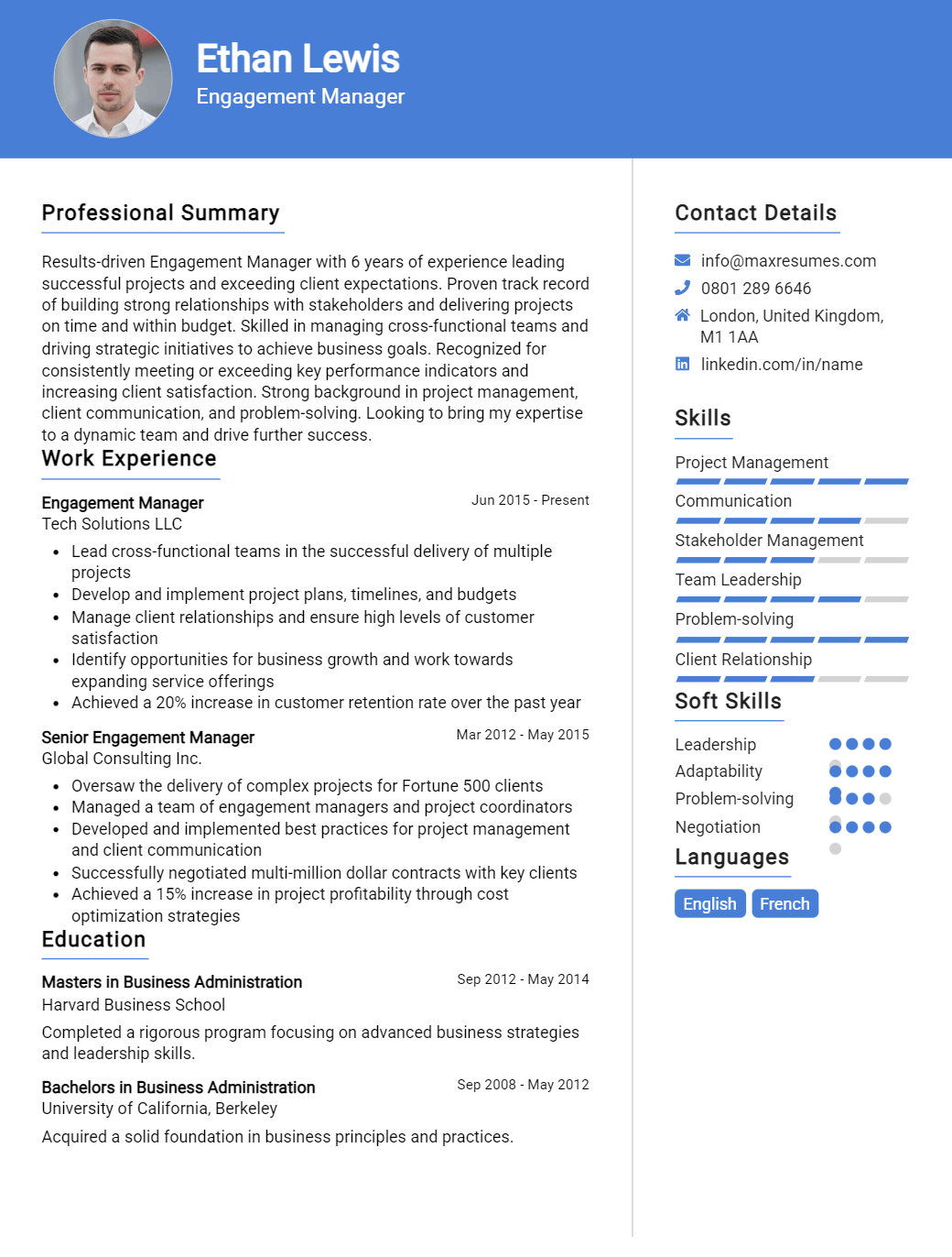 engagement-manager-resume-sample