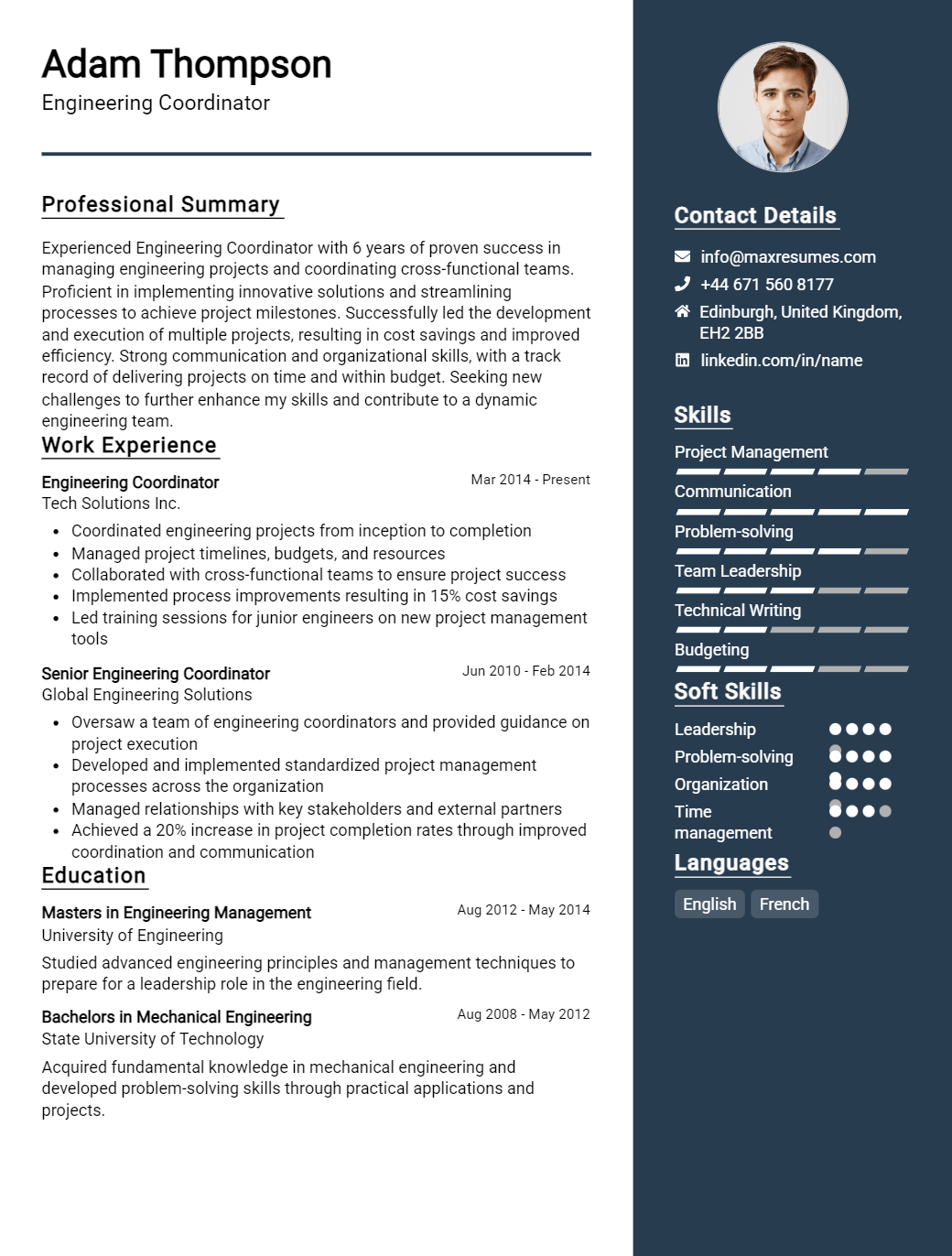 coordinator-resume-sample