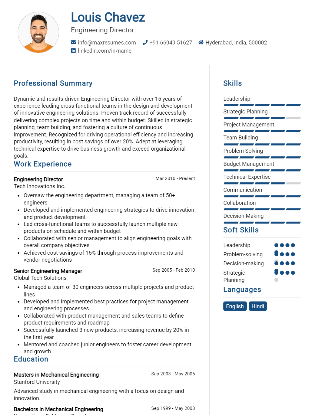 director-resume-sample