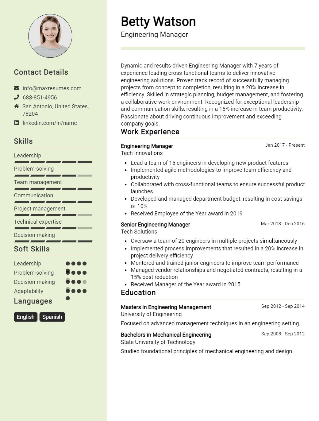 manager-resume-sample