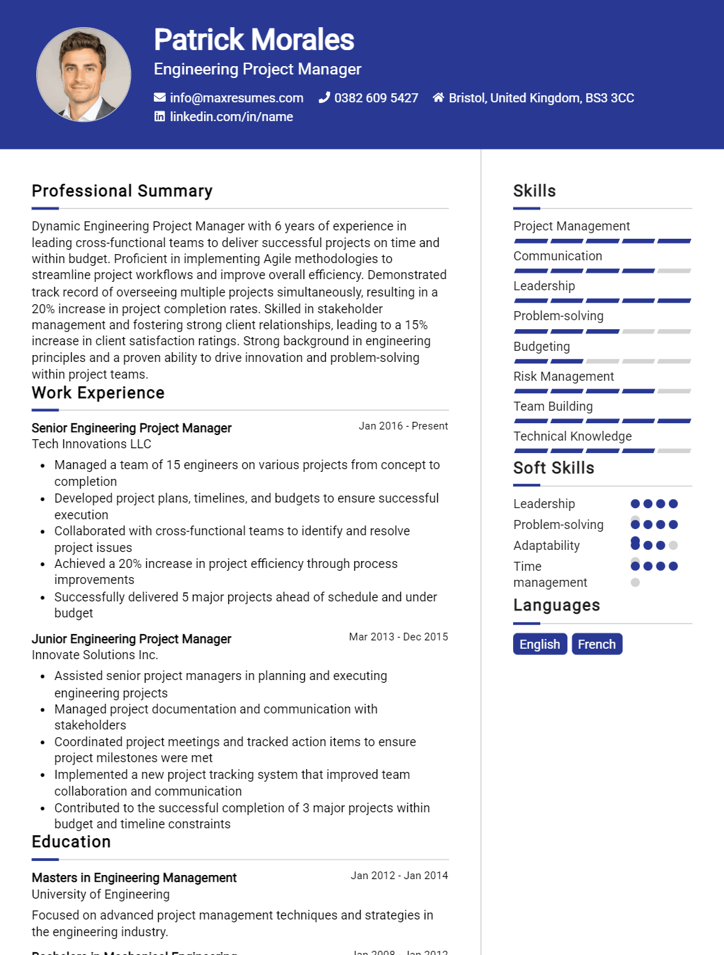 project-manager-resume-sample