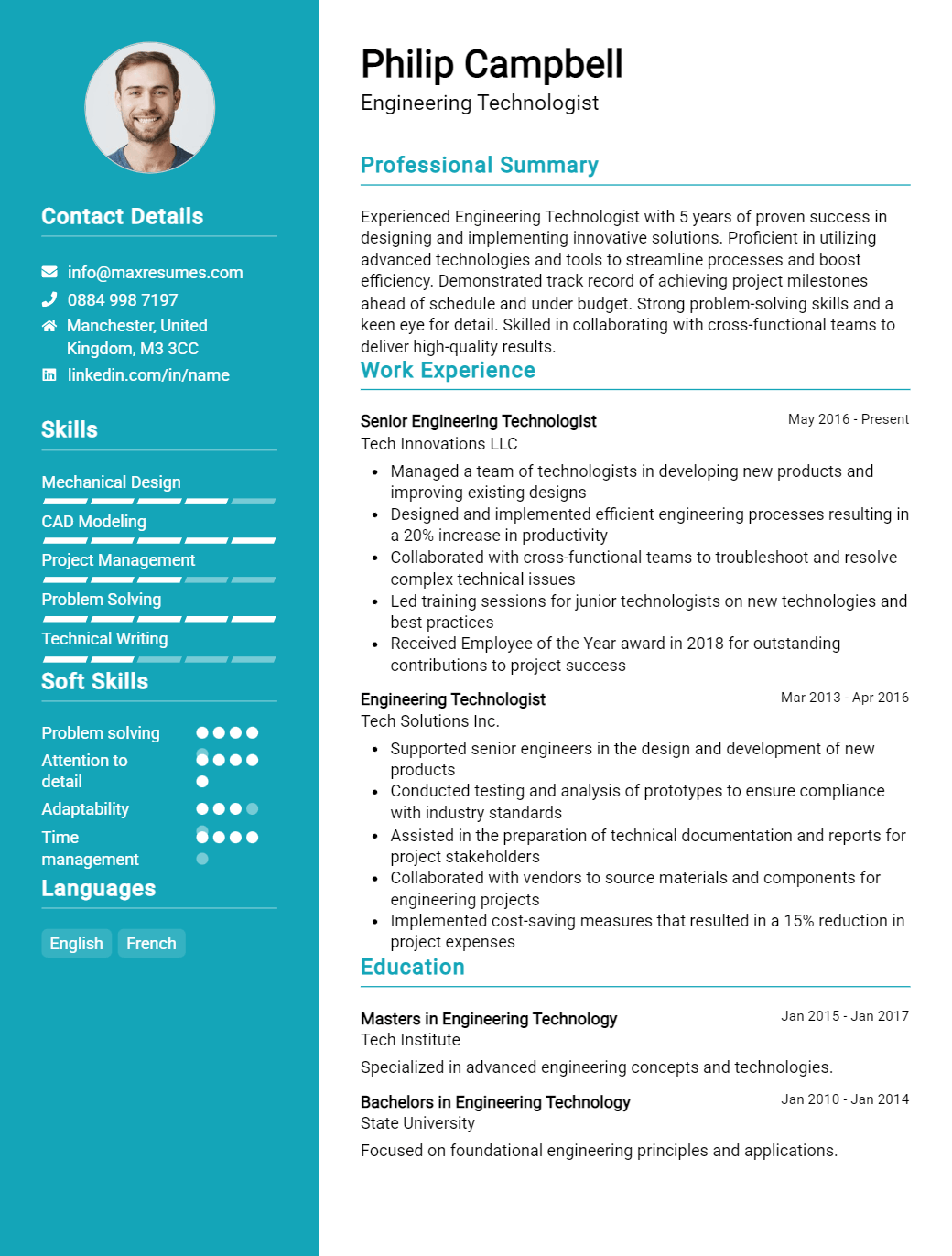 technologist-resume-sample