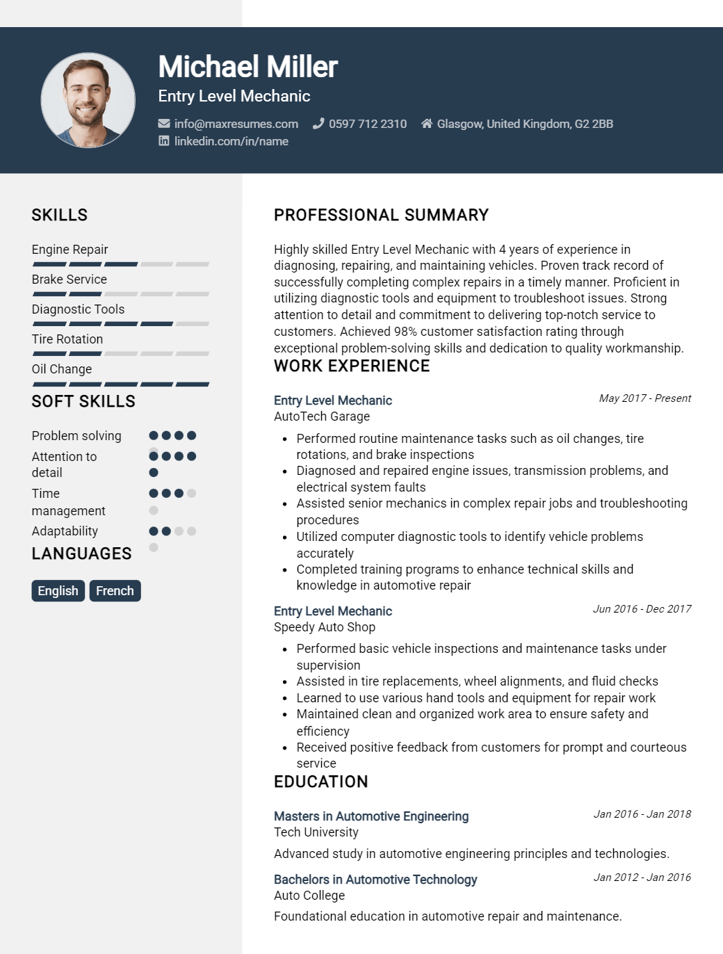 entry-level-mechanic-resume-sample
