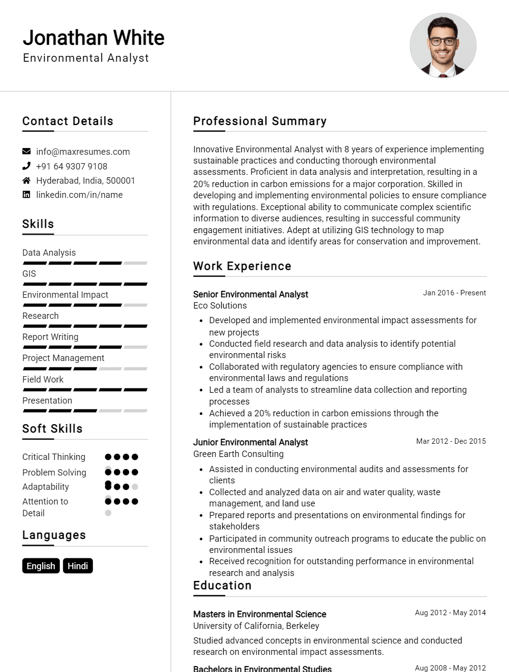 analyst-resume-sample