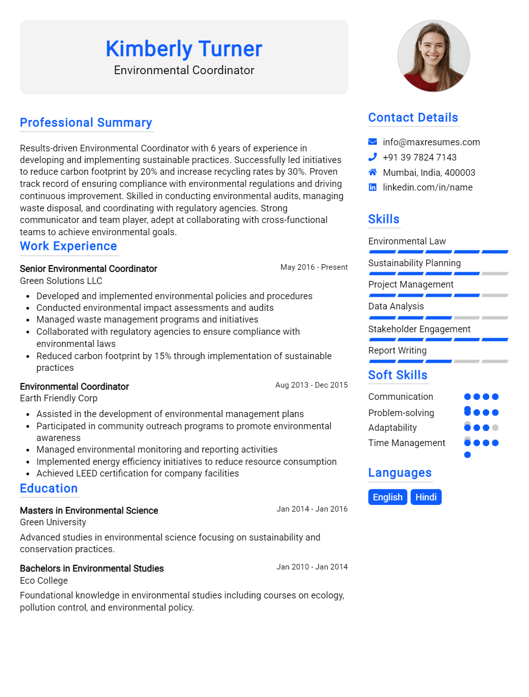 coordinator-resume-sample