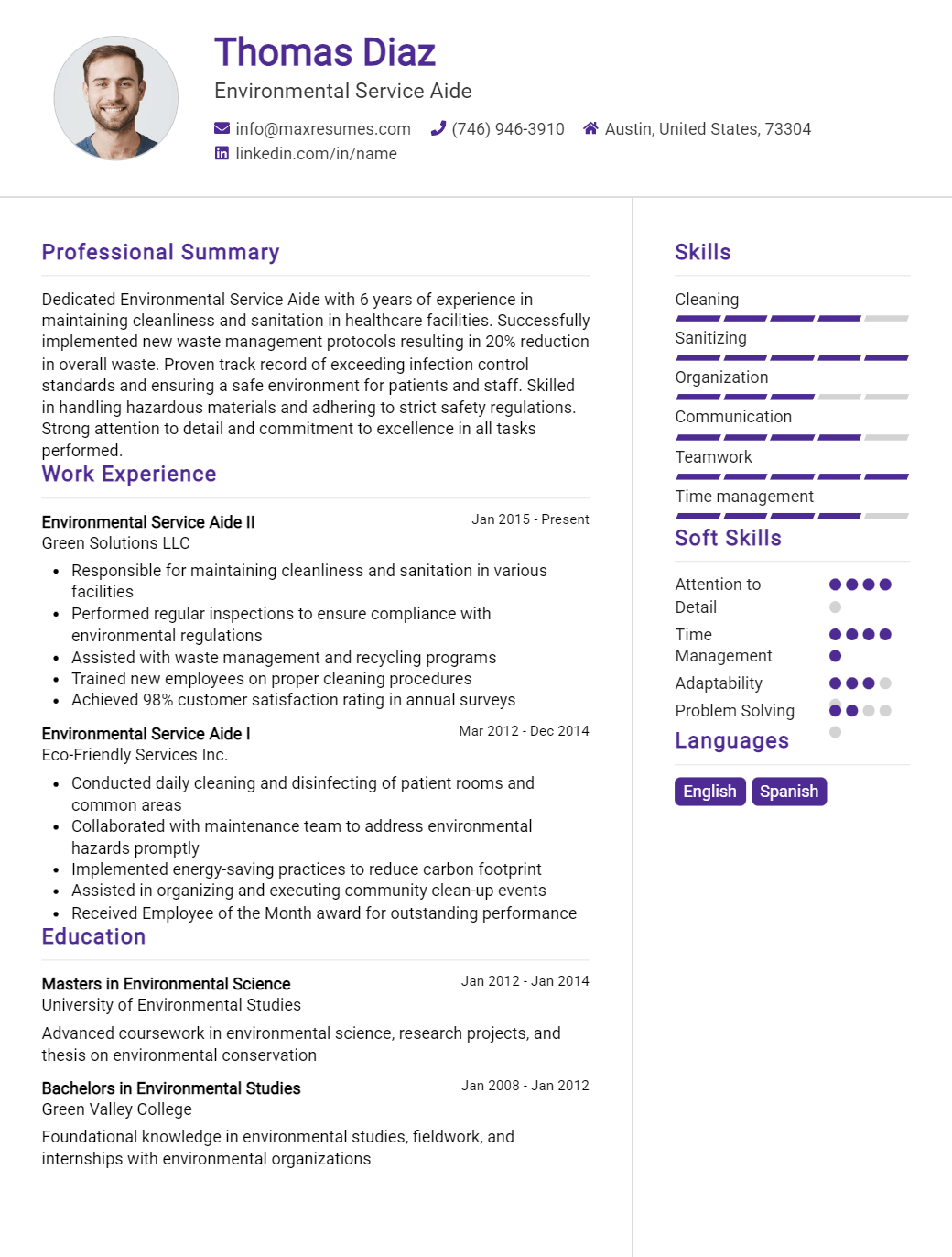 service-aide-resume-sample