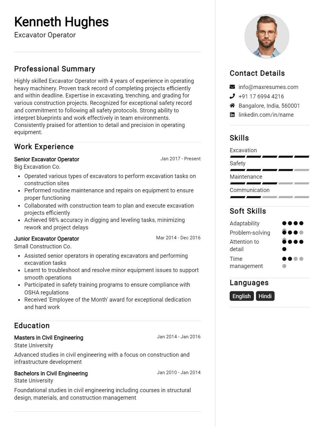excavator-operator-resume-sample