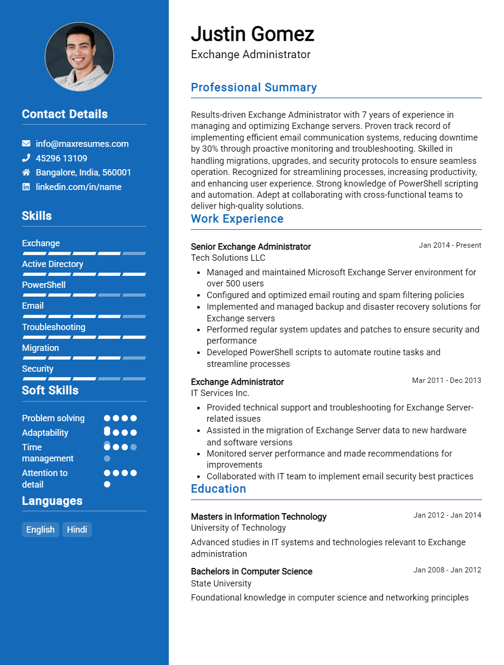 exchange-administrator-resume-sample