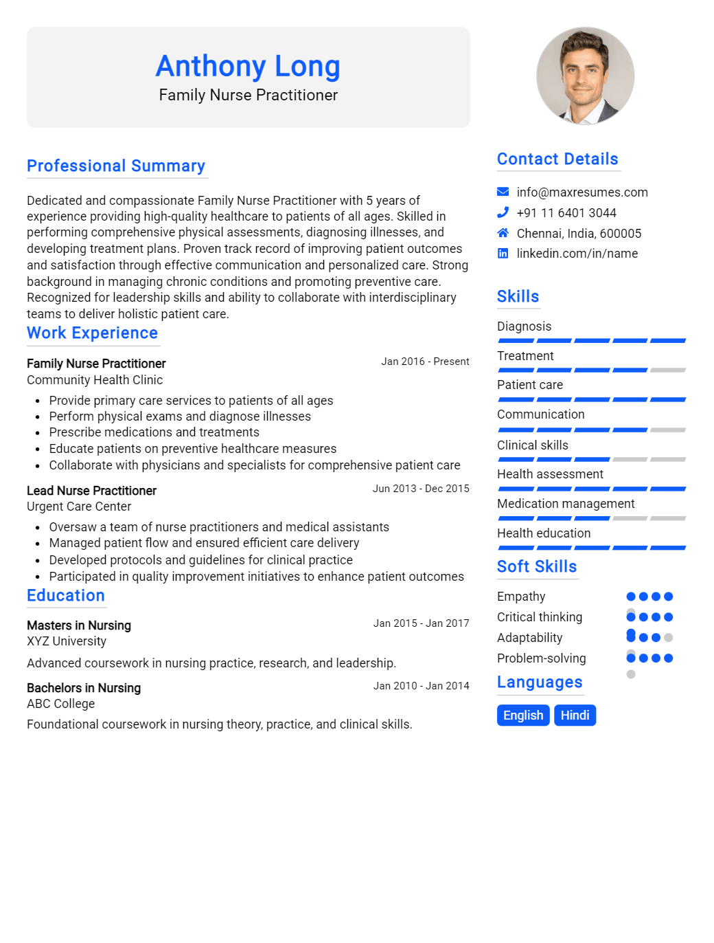 family-nurse-practitioner-resume-sample