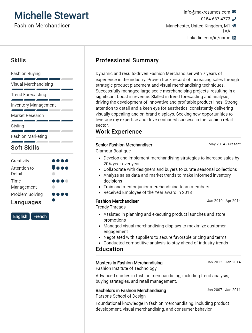 merchandiser-resume-sample