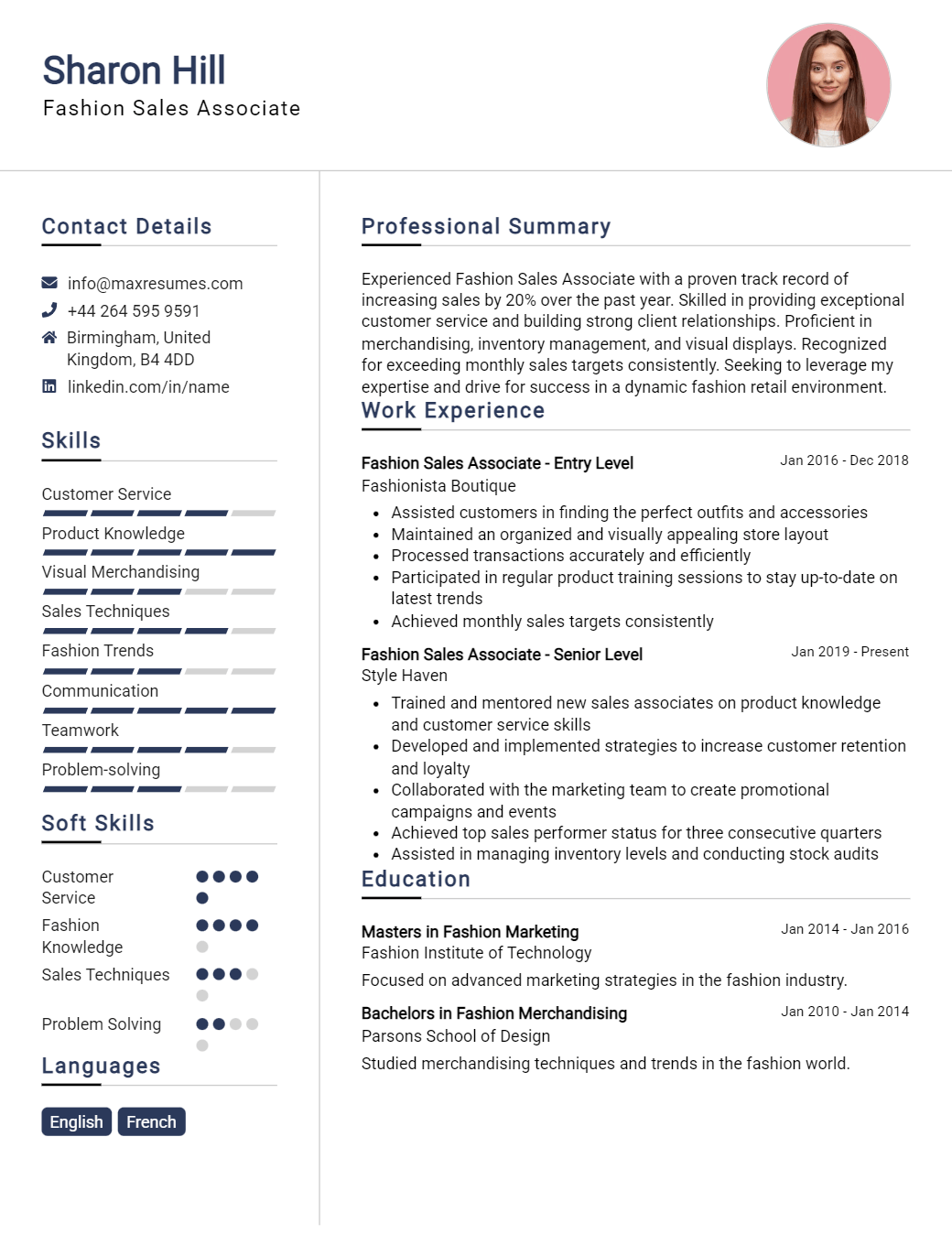 sales-associate-resume-sample