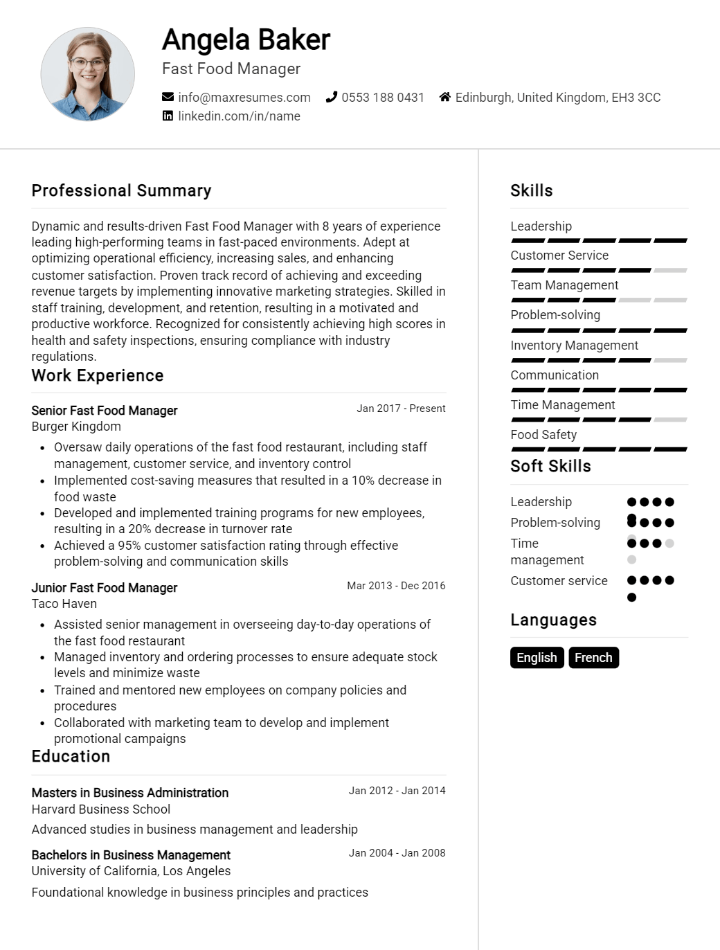 fast-food-manager-resume-sample