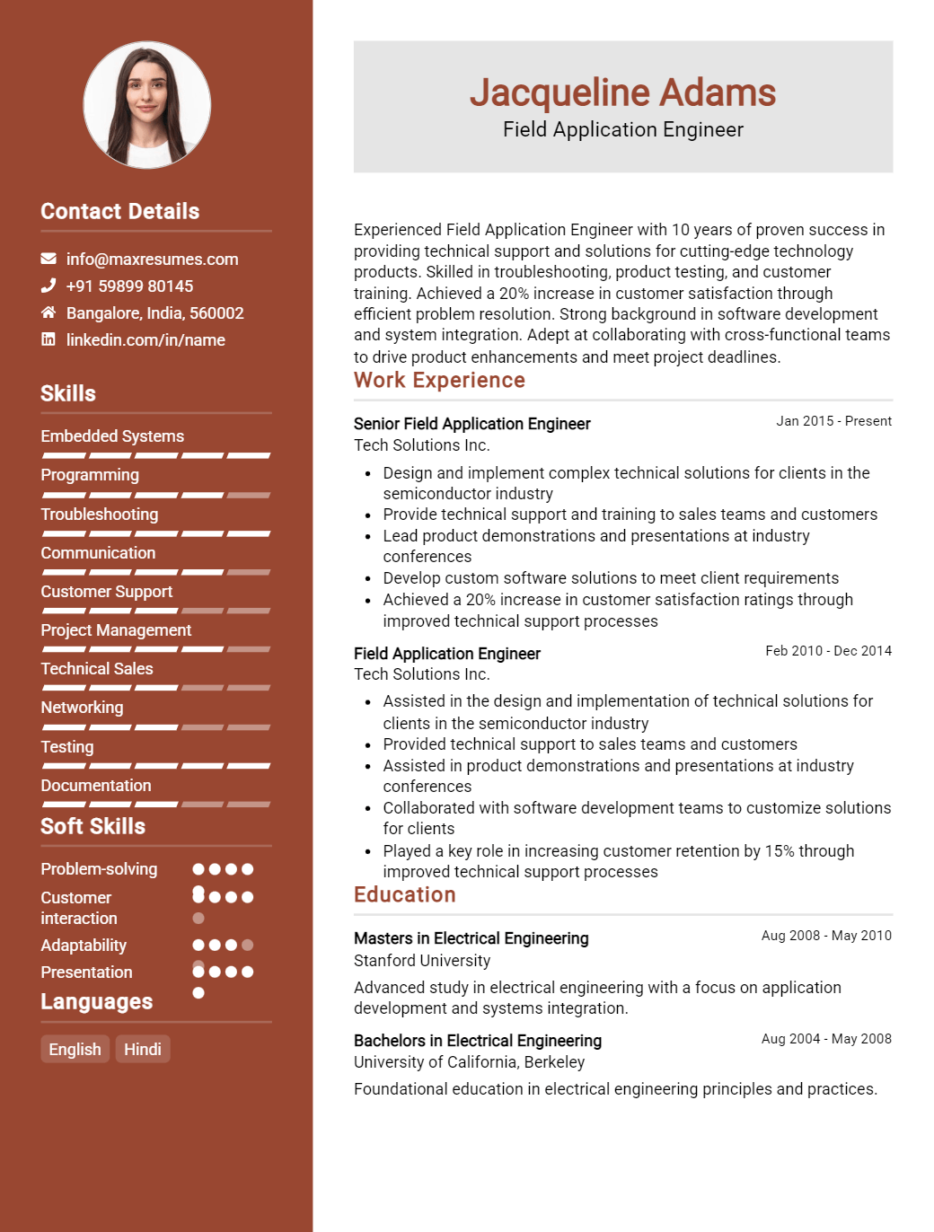 field-application-engineer-resume-sample